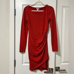 Tildon Red Long Sleeve Dress